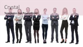  Presentation with successful - PPT layouts featuring group-of-young-successful-entrepreneurs background and a lemonade colored foreground