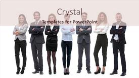  Presentation with successful women entrepreneurs - Slides with group-of-young-successful-entrepreneurs background and a lemonade colored foreground