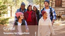  Presentation with extended family - Colorful slide set enhanced with group on walk through woods backdrop and a coral colored foreground