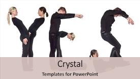  Presentation with yes - Theme featuring people forming the word 'yes background and a  colored foreground