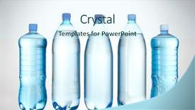  Presentation with plastic bottle - Cool new theme with group plastic bottles of water backdrop and a cool aqua colored foreground