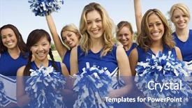  Presentation with group of three young girl - Slide set having unrecognizable mason with bucket full of mortar and a trowel background and a light gray colored foreground