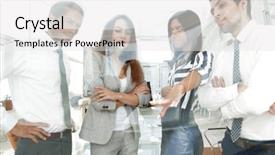  Presentation with tea pouring into glass transparent - Audience pleasing PPT theme consisting of group projects - behind the glass successful business backdrop and a  colored foreground