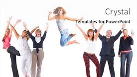  Presentation with wow - PPT layouts featuring group saying wow background and a sky blue colored foreground