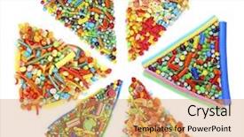  Presentation with food white - Presentation design consisting of group stick figures - different food in shape background and a  colored foreground