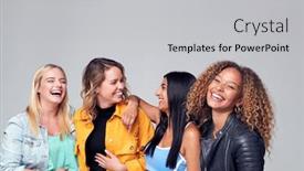  Presentation with multi cultural - Beautiful theme featuring group-studio-portrait-of-multi backdrop and a light gray colored foreground