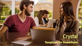  Presentation with employees working together - PPT layouts consisting of group study - studying working together background and a  colored foreground