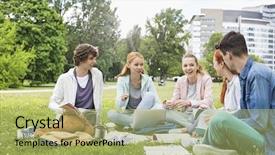  Presentation with university - Amazing theme having group study - university friends studying together backdrop and a yellow colored foreground