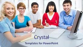  Presentation with young college student diagnosis of sti - Amazing PPT theme having group study - young students studying together backdrop and a  colored foreground