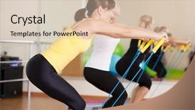  Presentation with group training - Slide deck consisting of group training in a fitness background and a lemonade colored foreground