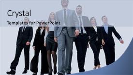  Presentation with group of wildlife crocodile isolated - Audience pleasing presentation design consisting of group walking isolated on white backdrop and a light blue colored foreground