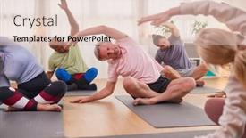  Presentation with community center - Slides with group-with-teacher-sitting background and a lemonade colored foreground