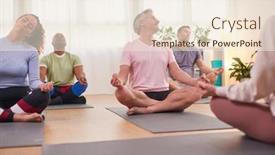  Presentation with community center - Cool new PPT theme with group-with-teacher-sitting backdrop and a cream colored foreground