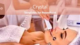  Presentation with hardware - Audience pleasing slides consisting of group-women-receiving-electric-hydradermie backdrop and a coral colored foreground