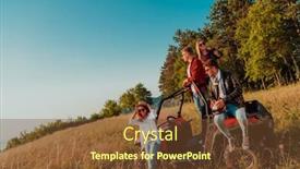  Presentation with people enjoying - PPT layouts consisting of group-young-happy-people-enjoying background and a tawny brown colored foreground