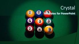  Presentation with billiard - Slides consisting of grouped-in-clusters-billiard-ball background and a  colored foreground