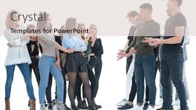  Presentation with groups - PPT theme with groups-of-young-men background and a light gray colored foreground