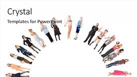  Presentation with groups - Audience pleasing PPT theme consisting of groups symbol isolated backdrop and a white colored foreground