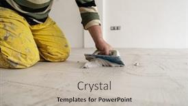  Presentation with ceramic tiles - Audience pleasing slide deck consisting of grouting-ceramic-tiles-tilers-filling backdrop and a light gray colored foreground