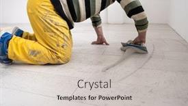  Presentation with ceramic tiles - Audience pleasing slide set consisting of grouting-ceramic-tiles-tilers-filling backdrop and a light gray colored foreground