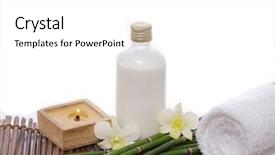  Presentation with orchid - Presentation featuring grove bottle oil on mat background and a white colored foreground