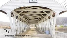  Presentation with new client interview - Presentation theme consisting of groveton covered bridge 1852 new background and a mint green colored foreground