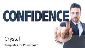  Presentation with confidence - Audience pleasing presentation theme consisting of grow faith - business man pointing the text backdrop and a white colored foreground