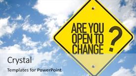  Presentation with change - Cool new slides with grow mindset - are you open to change backdrop and a light blue colored foreground