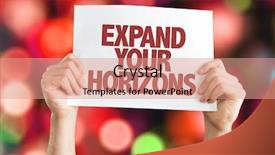  Presentation with mindset - Colorful slide set enhanced with grow mindset - expand your horizons placard backdrop and a coral colored foreground