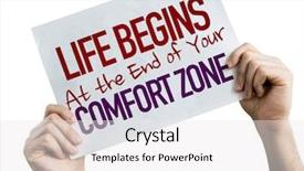  Presentation with mindset - Colorful PPT layouts enhanced with grow mindset - life begins at the end backdrop and a white colored foreground