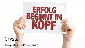  Presentation with mindset - Presentation having grow mindset - success begins in the mind background and a white colored foreground