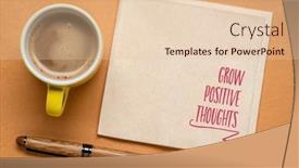  Presentation with positive thoughts - PPT layouts enhanced with grow-positive-thoughts-inspirational-note background and a  colored foreground