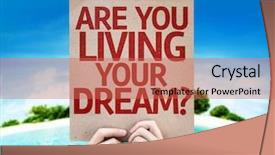  Presentation with potential - Beautiful theme featuring grow potential - are you living your dream backdrop and a coral colored foreground