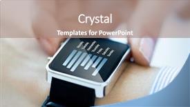  Presentation with smartwatch - Presentation enhanced with grow up - close up of hands background and a coral colored foreground