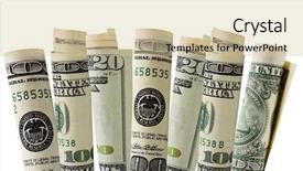  Presentation with growing - Presentation design consisting of grow your money - us money background and a soft green colored foreground