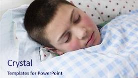  Presentation with teenage - Presentation theme consisting of growing child 12 - teenage boy sleeping background and a  colored foreground