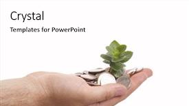  Presentation with seedling - Amazing slides having pollution - nuclear power plant cooling towers backdrop and a light gray colored foreground.