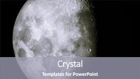 Presentation with lunar moon - Presentation featuring growing moon showing details background and a gray colored foreground