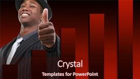  Presentation with over population - Cool new PPT theme with growing population - businessman with thumb up backdrop and a wine colored foreground