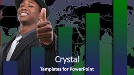  Presentation with over population - Colorful presentation theme enhanced with growing population - businessman with thumb up backdrop and a navy blue colored foreground