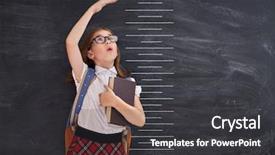  Presentation with education cute - PPT layouts featuring growing up kids - back to school cute child background and a dark gray colored foreground