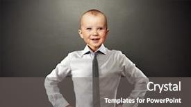  Presentation with baby - Colorful slide set enhanced with growing up kids - funny photo of successful business backdrop and a gray colored foreground