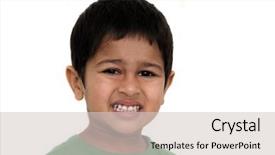  Presentation with indian - Theme enhanced with growing up kids - handsome indian kid irritated background and a light gray colored foreground