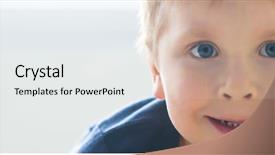  Presentation with growing - Beautiful PPT layouts featuring growing up kids - portrait of happy smiling boy backdrop and a white colored foreground