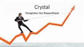  Presentation with upwards - PPT theme enhanced with grows chart - image of businessman standing background and a white colored foreground