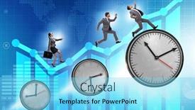  Presentation with recovery - Slide deck enhanced with growth-and-recovery-concept background and a light blue colored foreground