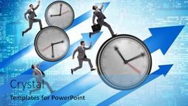  Presentation with recovery - Colorful presentation design enhanced with growth-and-recovery-concept backdrop and a light blue colored foreground