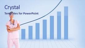  Presentation with composite - Slide deck with nurses design - composite image of isolated beautiful background and a sky blue colored foreground