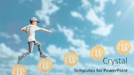  Presentation with career growth - Cool new PPT theme with growth-business-concept-young-businessman backdrop and a light blue colored foreground