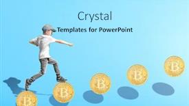  Presentation with career growth - PPT theme consisting of growth-business-concept-young-businessman background and a arctic colored foreground